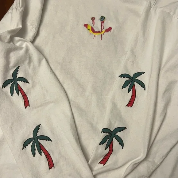 BoohooMAN White Oversized Official Man Long Sleeve Tee, Size XL - Picture 7 of 13